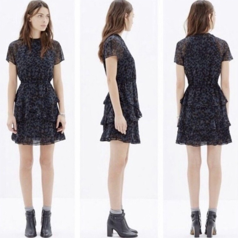 Madewell Black and Gray Mini Dress, Great Preloved Condition, Size 2
